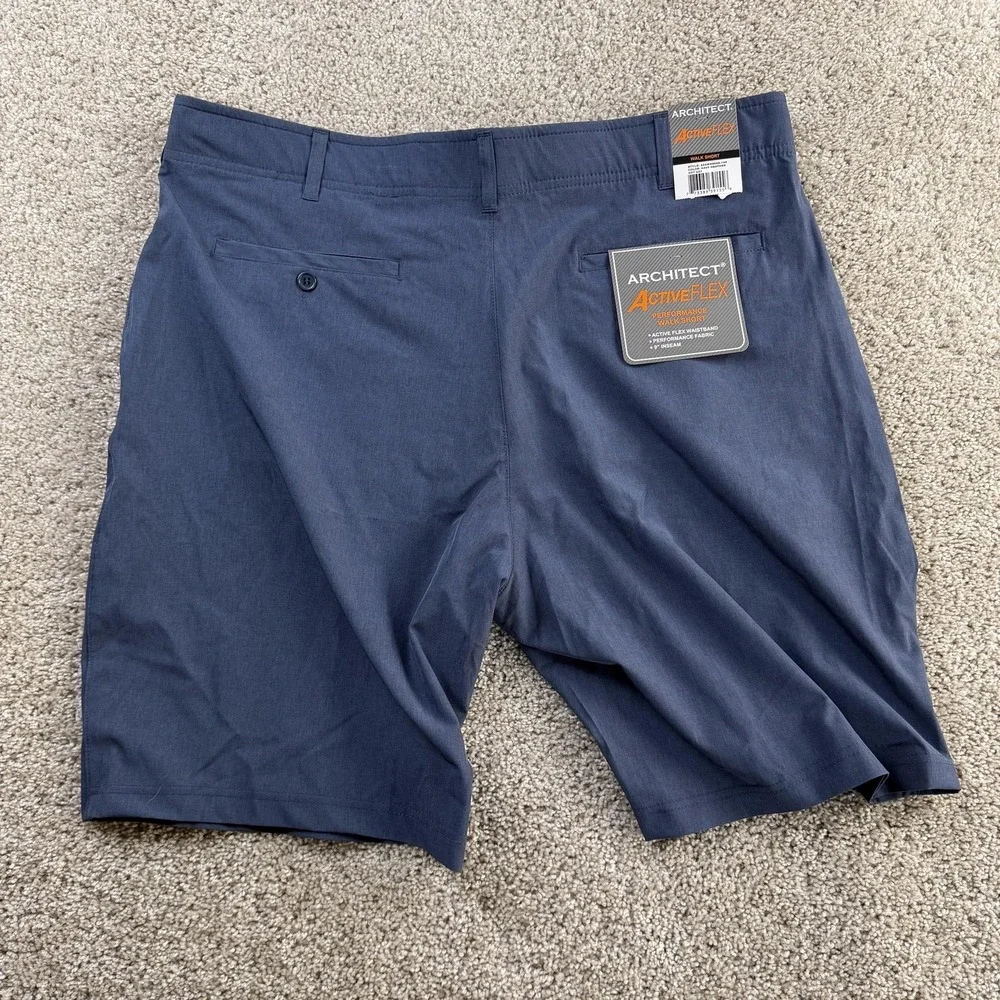 Architect Chino Shorts Mens 40 Blue ActiveFlex Stretch 9 Inseam Casual Summer